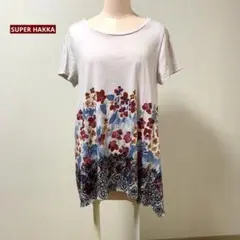 SUPER HAKKA Aライン　ボタニカル　半袖カットソー