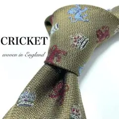 【極美品】CRICKET ネクタイ 新品同様 クラウン ライオン アメリカ
