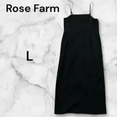 ローズファーム　Rose Farm 黒　 キャミワンピース L ノースリーブ