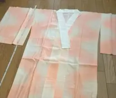 【希少】正絹 長襦袢 肌襦袢 アンティーク 着物インナー 淡色ピンク