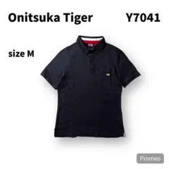 【即購入OK】Onitsuka Tiger 半袖ポロシャツ　サイズM ネイビー