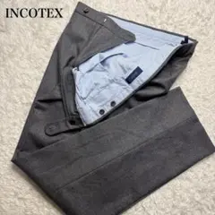 【極美品/超希少サイズ】インコテックス スラックス ウール 秋冬 グレー 54