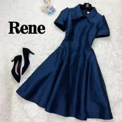極美品♡Lサイズ♡Rene ルネ Aライン フレアスカート ドット ワンピース
