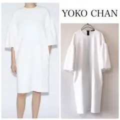 最終お値下げ yokochan ドロップショルダーフレアスリーブドレス