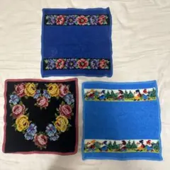 FEILER 花柄刺繍タオルハンカチ3枚セット