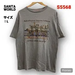 【即購入OK】SANTA WORLD 半袖Tシャツ サイズL グレー