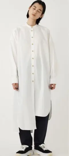 ナゴンスタンス ECOタイプライター アシンメロングShirt ホワイト
