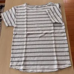 YORK REINE レディースTシャツ 半袖シャツ ボーダー グレー 綿