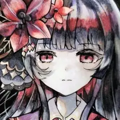 ⋆✦手描きイラスト 魔法少女ノ魔女裁判 二階堂ヒロ まのさば ミニ色紙 ⋆✦
