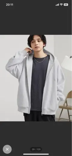MONO-MART ヘビーウェイトルーズベーシックフルジップパーカー