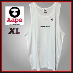 Aape タンクトップ XL 白 AYPE NOW ロゴマーク付き メンズ
