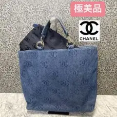 極美品★正規品 CHANEL シャネル デニム トートバッグ