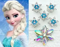 新品 雪の結晶 大1個 小5個セット ヘアピン 髪飾り エルサ アナと雪の女王