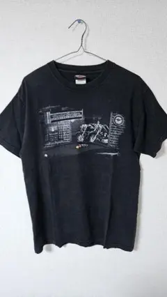 Harley-Davidson バイクプリント Tシャツ ブラック
