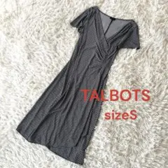 P♦︎美品タルボット　総柄　カシュクール　ジャージーワンピース