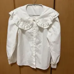 アベイル CHIPCLIP フリル襟ブラウス ホワイト