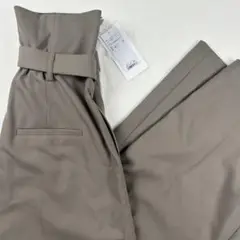 b1304✨新品タグ付✨【FRAY I.D】スーパーハイウエストパンツ　ベルト付