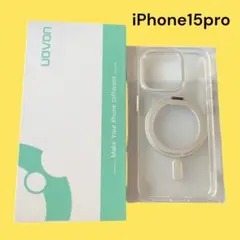 UOVON iPhone 15 Pro クリアケース magsarf リング