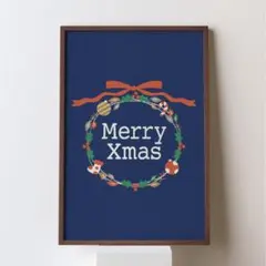 A4アートポスター【クリスマスリース02】
