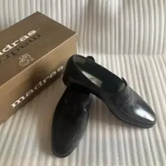 madras ブラックレザー ローファー　24.5cm