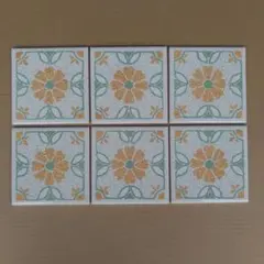 デザインタイル(ina)109×109　No.910　昭和レトロ　6枚＋予備1枚