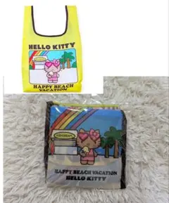 【大特価】ハローキティ 日焼けキティ エコバッグ イエロー