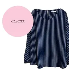 【グラシア】GLACIER♡ストライプ♡トップス♡被り♡M♡体型カバー♡ドルマン