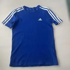 【サイズ140】adidas 青 ストライプ Tシャツ