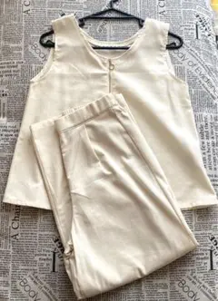 新品⭐️ノースリーブ　Lutiqueリネンセットアップ　しまむら