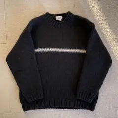 J.crew BLACK WOOL HAND KNIT ノームコア pwa