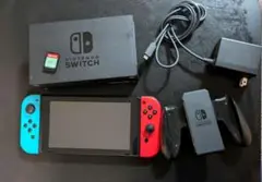 Nintendo Switch 本体 赤/青 付属品付き　あつまれどうぶつの森付