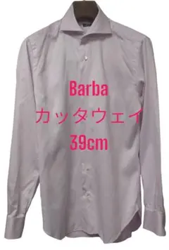 BARBA バルバ シャツ ワイドスプレッド ピンク 39cm