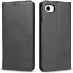 【W41】iPhone16e対応 カート収納手帳型レザーケース