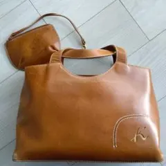 キタムラ　レザー ハンドバッグ ポーチ付き