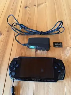 SONY PSP-3000 本体 + ACアダプター + メモリカード　ジャンク