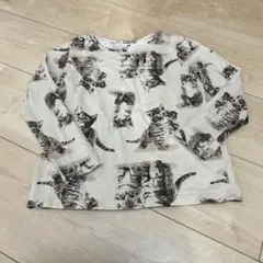 H&M 猫プリント 長袖カットソー 5T/6