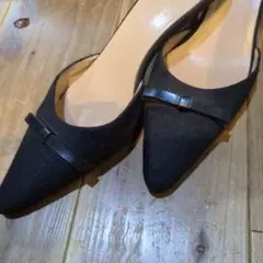 kate spade ブラック ポインテッドトゥシューズ