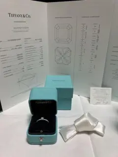 未使用 TIFFANYu0026Co ケース付き ダイヤリング 0.27CARAT
