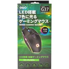 【ＧＲ】ＬＥＤ搭載有線ゲーミングマウス　ＸＭ０５　ＢＫ／ゲオ　箱無し