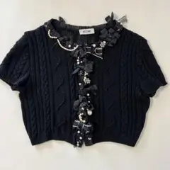 【超レア】MOSCHINO ビジュー付カーディガン