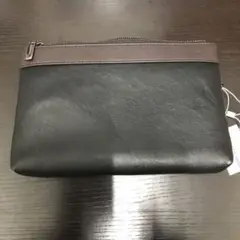 クラッチバッグ　ブラックブラウン