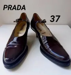 【PRADA】美品 パンプス ヒール 37 エナメル