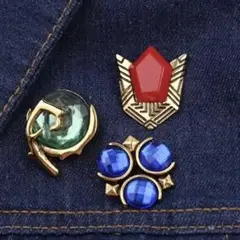 ゼルダの伝説　時のオカリナ　リンク　宝石3種　セット　ピンバッジ