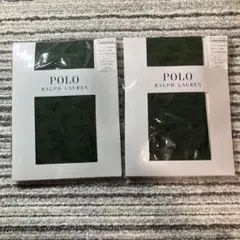 【未使用品】ポロラルフローレン フラワーブーケ タイツ グリーン M〜L 2足