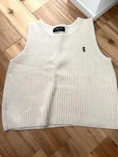 COMME CA ISM アイボリー ニットベスト