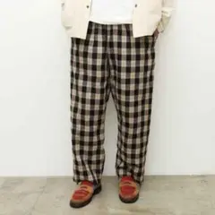 WHIMSY PLAID BEACH PANT - BLACK