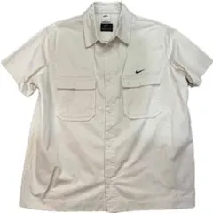 NIKE ウーブンミリタリーショートスリーブ ボタンダウンシャツ