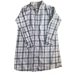 Lugnoncureルノンキュール　チェック柄シャツワンピース ピンク×ネイビー