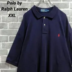 【ポロバイラルフローレン】半袖ポロシャツ ネイビー US古着