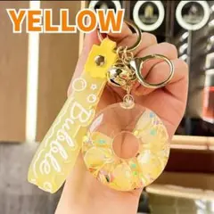 透明 キーホルダー きらきら 黄色 レモン クリア 推し活 ドーナツ